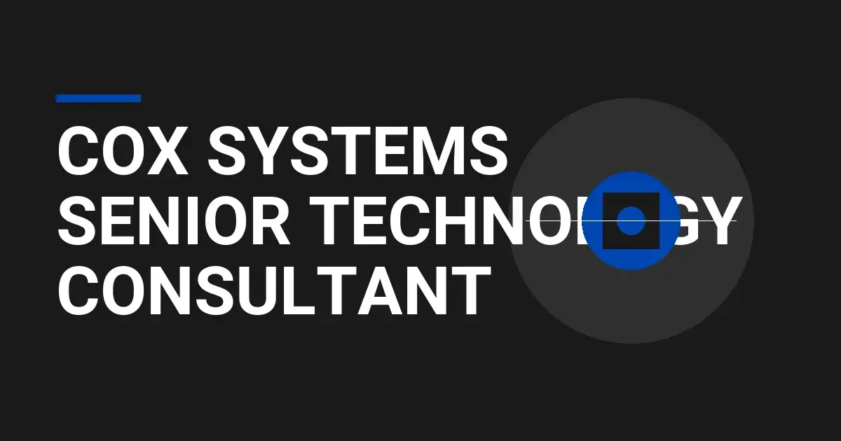Cox Systems Senior Technology Consultant